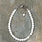 Top view of 4mm White Howlite anklet with Clasp.