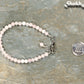 4mm Rose Quartz anklet with Clasp beside a dime.