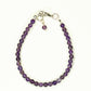 Top view of 4mm Amethyst Bracelet with Clasp.