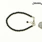 4mm Black Obsidian Crystal Bracelet with Clasp beside a dime.