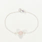 Top view of Minimal Rose Quartz Bracelet.