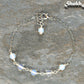 White Opal and Stainless Steel Chain Bracelet for women.