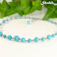 Close up of Handmade Turquoise Howlite Link Choker Necklace.
