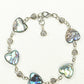 Natural Abalone Seashell Heart Link Bracelet