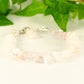 Natural Rose Quartz Crystal Chip Bracelet.