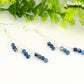 Silver Plated Chain and Lapis Lazuli Stone Earrings.