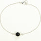 Top view of Minimal Black Onyx Bracelet.