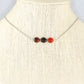 Carnelian and Dainty Chain Choker Necklace.