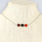 Carnelian and Dainty Chain Choker Necklace displayed on a bust.