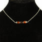 Carnelian and Dainty Chain Choker Necklace.