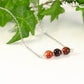 Carnelian and Dainty Chain Choker Necklace.