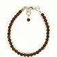 top view of Dainty Garnet Bracelet with Clasp.