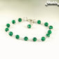 6mm Malachite Link Chain anklet.