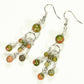 Top view of Statement Unakite Jasper Chandelier Earrings.