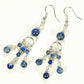 Top view of Statement Lapis Lazuli Chandelier Earrings.