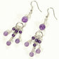 Top view of Statement Amethyst Crystal Chandelier Earrings.