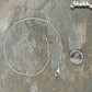 2.5mm Silver Plated Dainty Chain Anklet beside a dime.