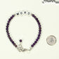 Personalized Amethyst Bracelet with Clasp beside a dime.