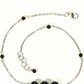 Top view of Natural Black Onyx and Chain Choker Necklace.