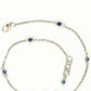 Top view of Natural Lapis Lazuli and Chain Choker Necklace.