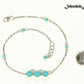 Natural Turquoise Howlite and Chain Choker Necklace beside a dime.