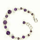 Top view of Handmade Amethyst Link Chain Bracelet.