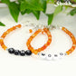 Colour options for Personalized Carnelian Crystal Bracelet with Clasp.