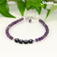 Personalized Amethyst Name Bracelet with Clasp.
