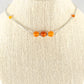 Close up of Natural Carnelian and Chain Choker Necklace.