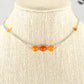 Natural Carnelian and Chain Choker Necklace displayed on a bust.