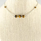 Close up of Natural Tiger's Eye and Chain Choker Necklace.