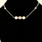 Close up of Natural Rose Quartz and Chain Choker Necklace.