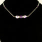 Natural Amethyst and Floral Ceramic Beads Choker Necklace