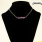 Natural Amethyst and Chain Choker Necklace displayed on a bust.