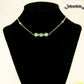 Natural Green Aventurine and Chain Choker Necklace displayed on a bust.