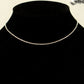 Silver Plated Dainty Chain Choker Necklace displayed on a bust.
