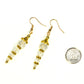 Sparkly Crystal Clear Glass Bead Earrings beside a dime.