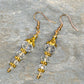 Top view of Sparkly Crystal Clear Glass Bead Earrings.
