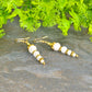 Sparkly White Glass Crystal Bead Earrings for women.