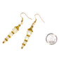 Sparkly White Glass Crystal Bead Earrings beside a dime.