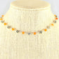 Tibetan Silver Flower and Carnelian Choker Necklace displayed on a bust.