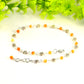 Tibetan Silver Flower and Carnelian Choker Necklace with clasp and a cute little dangle.