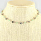 Tibetan Silver Flower and Green Aventurine Choker Necklace displayed on a bust.