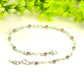 Tibetan Silver Flower and Green Aventurine Choker Necklace with clasp and a cute little dangle.