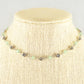Close up of Tibetan Silver Flower and Green Aventurine Choker Necklace.