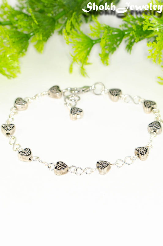 Tibetan Silver Heart Anklet for Women