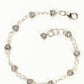 Top view of Tibetan Silver Heart Anklet for Women.