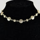 Tibetan Silver Star Sun and Moon Choker Necklace displayed on a bust.