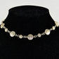 Close up of Tibetan Silver Star Sun and Moon Choker Necklace.