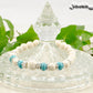 White Howlite and Lava Stone Bracelet.